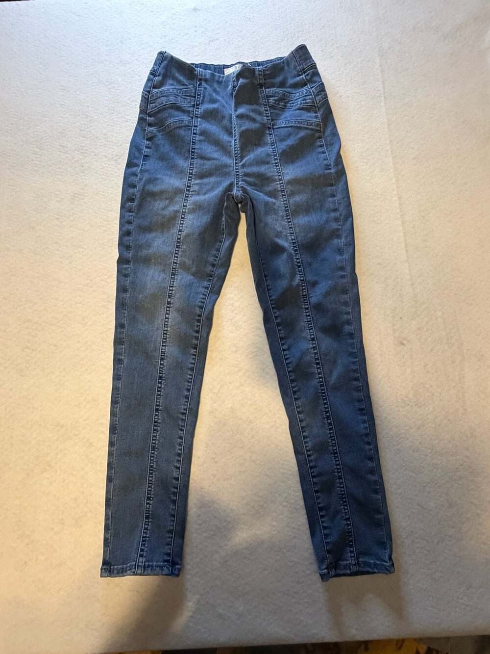 We The Free Free People Feel Alright High Rise Seamed Pull-On Skinny Jeans